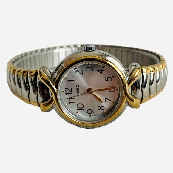 Women Watch Timex T21854 Pleasant Street Two-Tone Stainless Steel Expansion Band